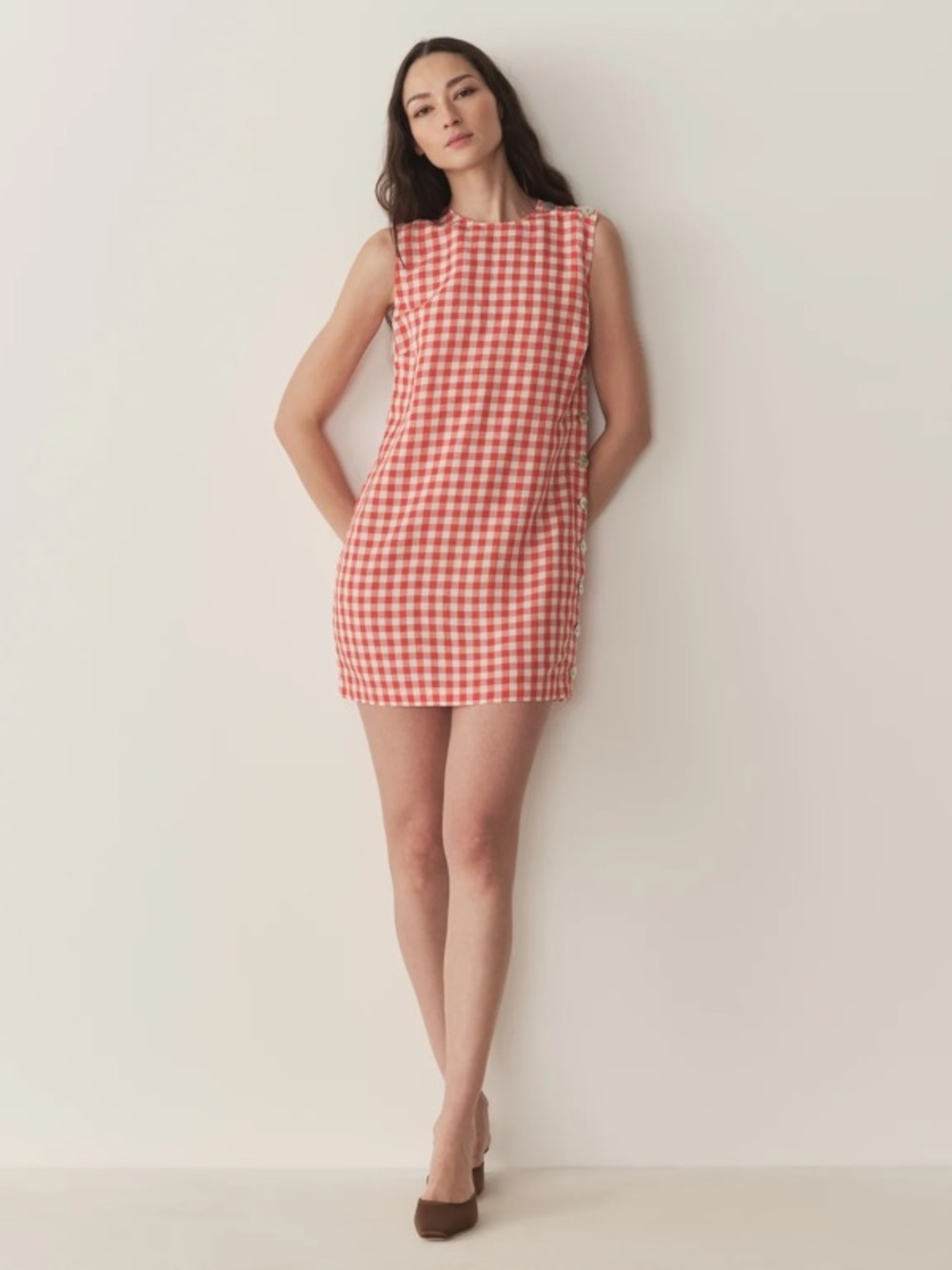 Doen Red and White Gingham Mini Dress - Picture 12 of 12